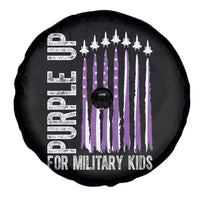 Purple Up For Military Kids Spare Tire Cover US Flag Military Child Support