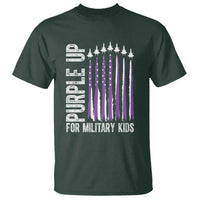 Purple Up For Military Kids T Shirt US Flag Military Child Support