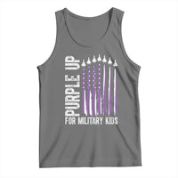 Purple Up For Military Kids Tank Top US Flag Military Child Support