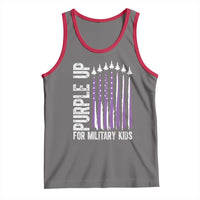 Purple Up For Military Kids Tank Top US Flag Military Child Support