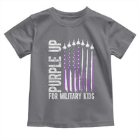 Purple Up For Military Kids Toddler T Shirt US Flag Military Child Support