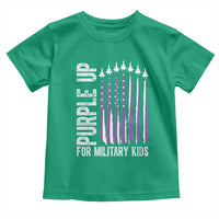 Purple Up For Military Kids Toddler T Shirt US Flag Military Child Support
