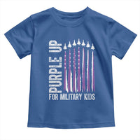 Purple Up For Military Kids Toddler T Shirt US Flag Military Child Support