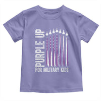 Purple Up For Military Kids Toddler T Shirt US Flag Military Child Support