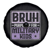 Bruh Purple Up For Military Kids Spare Tire Cover Support Military Kids