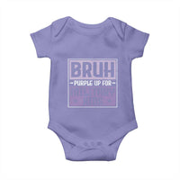 Bruh Purple Up For Military Kids Baby Onesie Support Military Kids