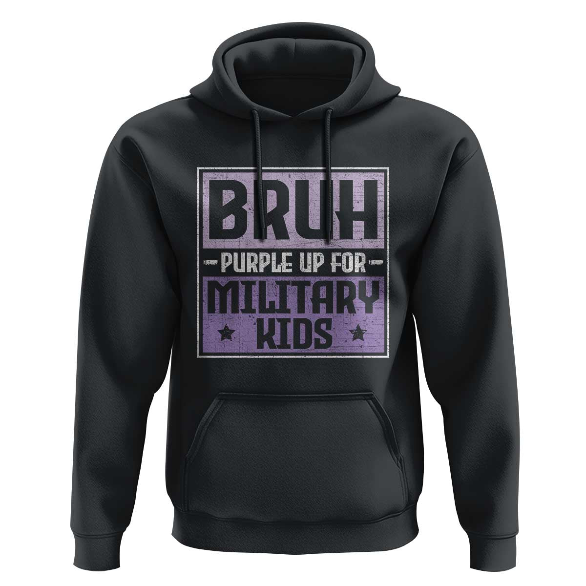 Bruh Purple Up For Military Kids Hoodie Support Military Kids