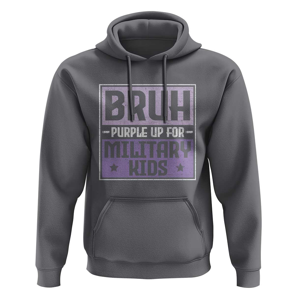 Bruh Purple Up For Military Kids Hoodie Support Military Kids
