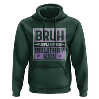 Bruh Purple Up For Military Kids Hoodie Support Military Kids
