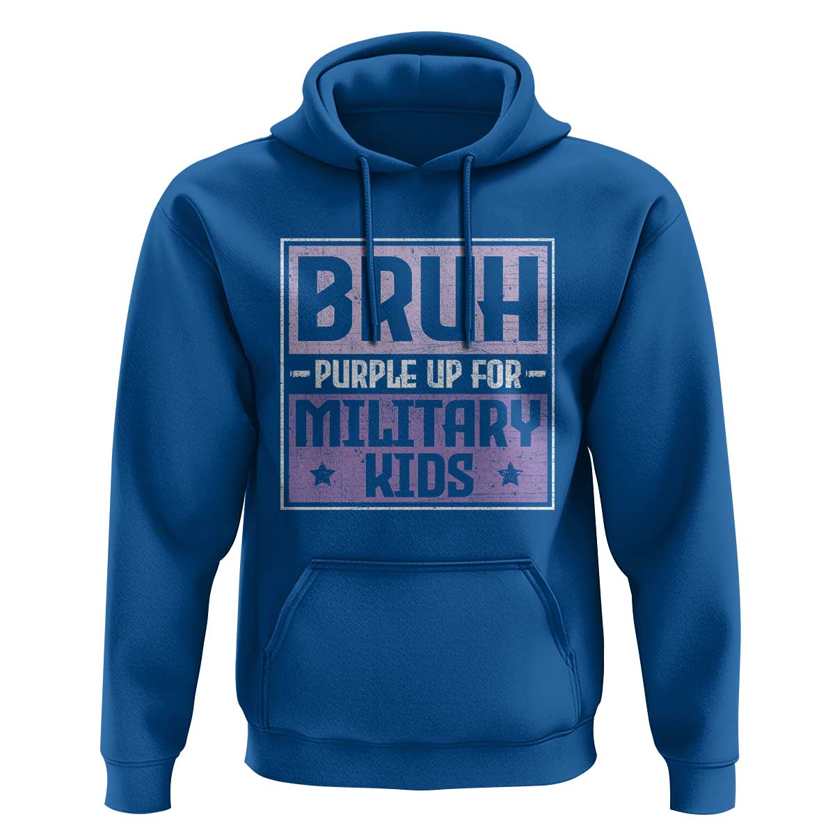 Bruh Purple Up For Military Kids Hoodie Support Military Kids