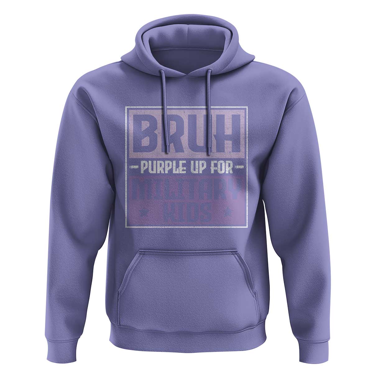 Bruh Purple Up For Military Kids Hoodie Support Military Kids