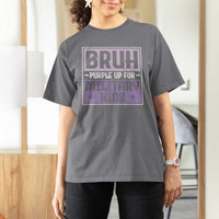 Bruh Purple Up For Military Kids T Shirt For Women Support Military Kids