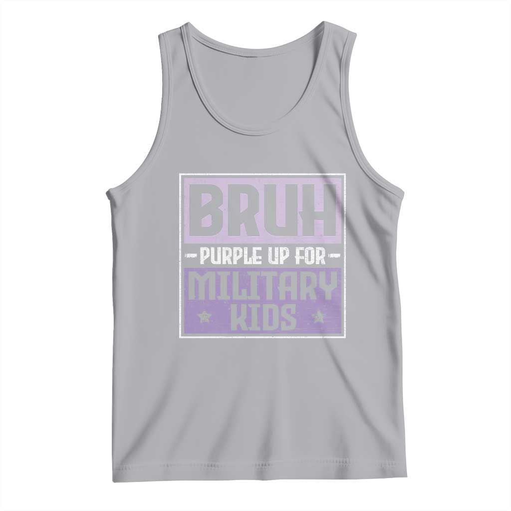 Bruh Purple Up For Military Kids Tank Top Support Military Kids