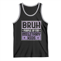 Bruh Purple Up For Military Kids Tank Top Support Military Kids