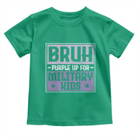 Bruh Purple Up For Military Kids Toddler T Shirt Support Military Kids