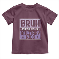 Bruh Purple Up For Military Kids Toddler T Shirt Support Military Kids