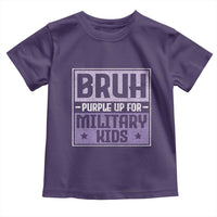 Bruh Purple Up For Military Kids Toddler T Shirt Support Military Kids