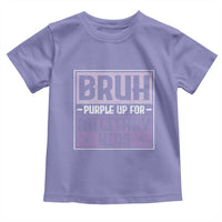 Bruh Purple Up For Military Kids Toddler T Shirt Support Military Kids