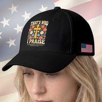 Vintage Jesus Baseball Cap Thats Who I Praise Boho Floral Christian Church God Faith