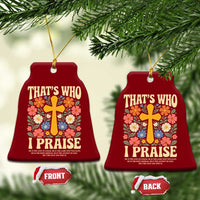 Vintage Jesus Ceramic Ornament Thats Who I Praise Boho Floral Christian Church God Faith