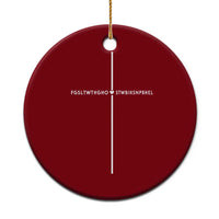 For God So Loved Ceramic Ornament John 316 Bible Verse FGSLTWTHGOB Cross Minimal Christian Acronym