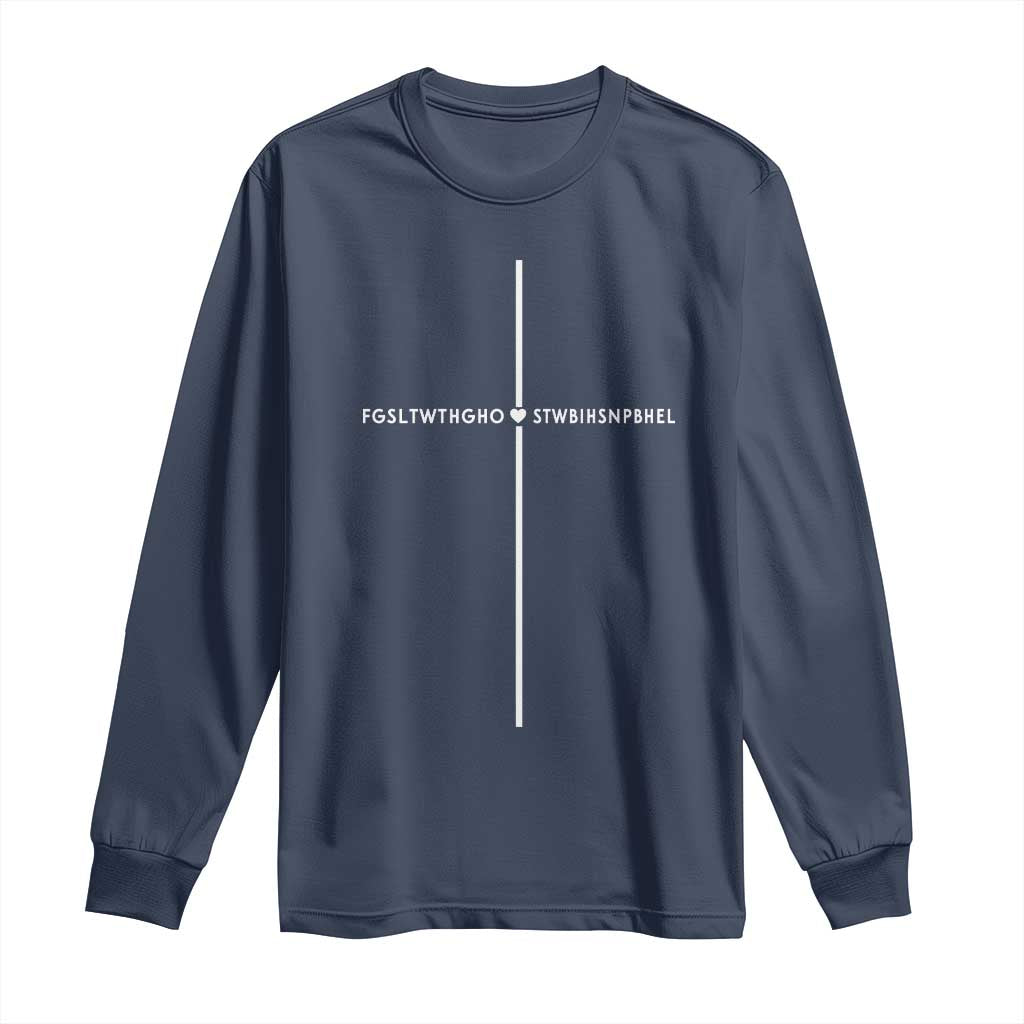For God So Loved Long Sleeve Shirt John 316 Bible Verse FGSLTWTHGOB Cross Minimal Christian Acronym