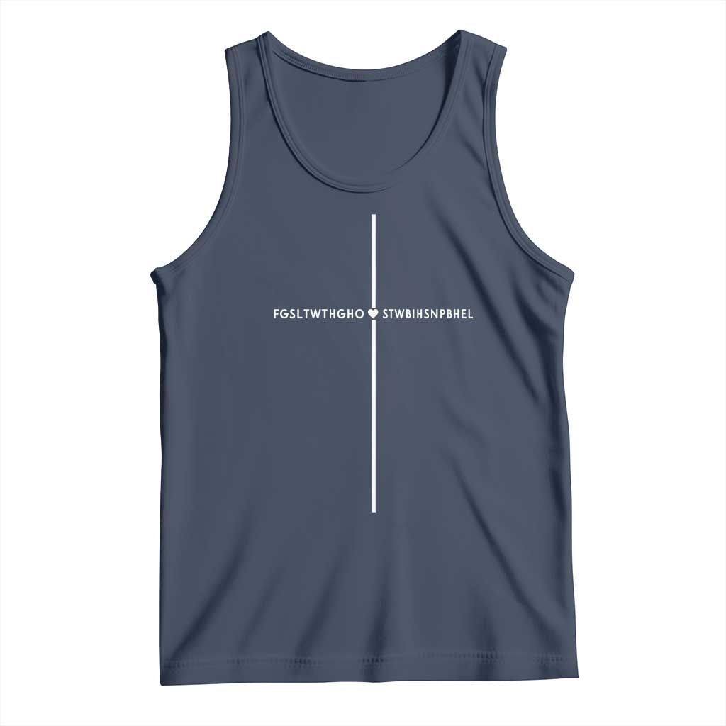 For God So Loved Tank Top John 316 Bible Verse FGSLTWTHGOB Cross Minimal Christian Acronym