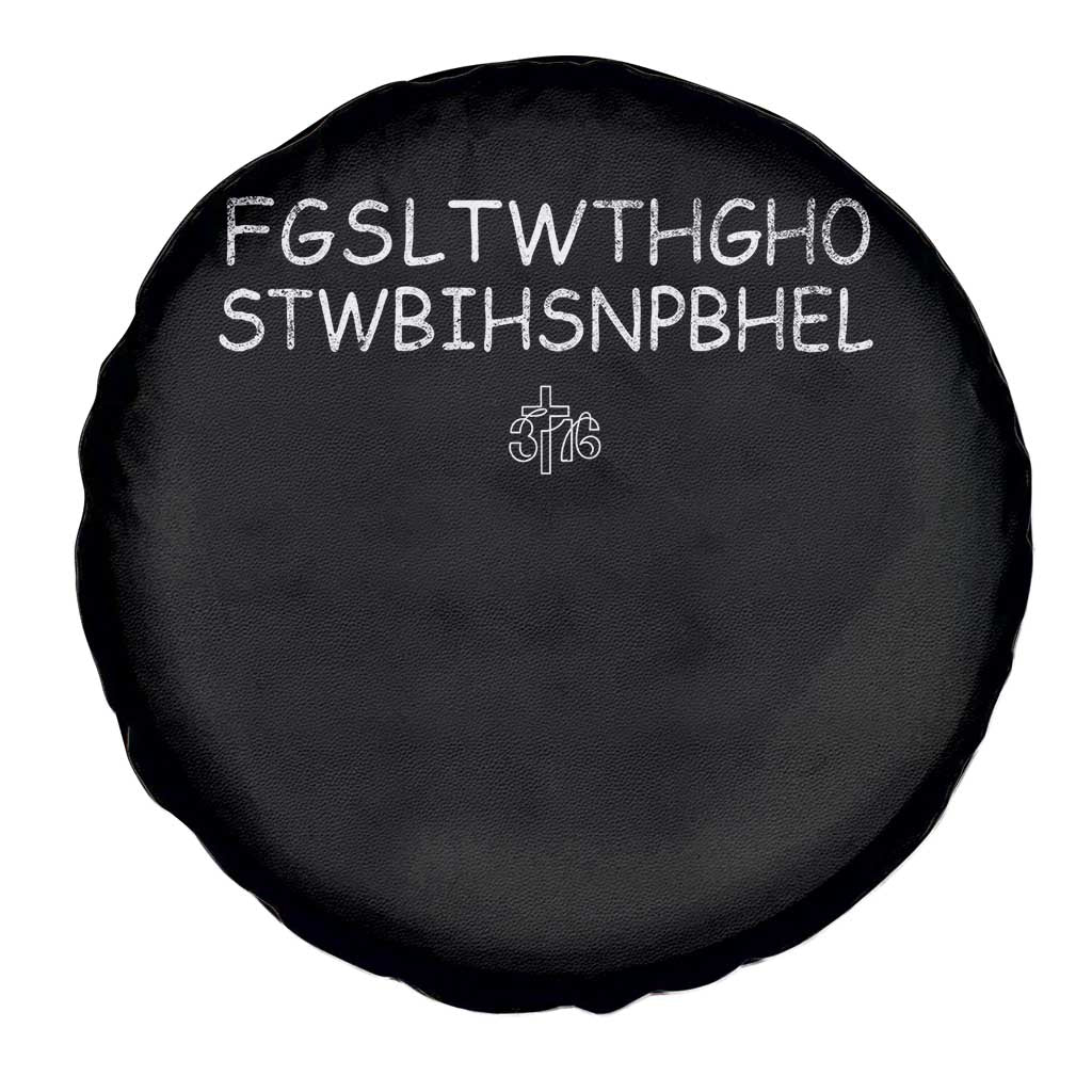For God So Loved Spare Tire Cover John 316 Bible Verse FGSLTWTHGOB Cross Subtle Christian Acronym