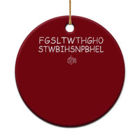 For God So Loved Ceramic Ornament John 316 Bible Verse FGSLTWTHGOB Cross Subtle Christian Acronym