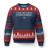 For God So Loved Ugly Christmas Sweater John 316 Bible Verse FGSLTWTHGOB Cross Subtle Christian Acronym
