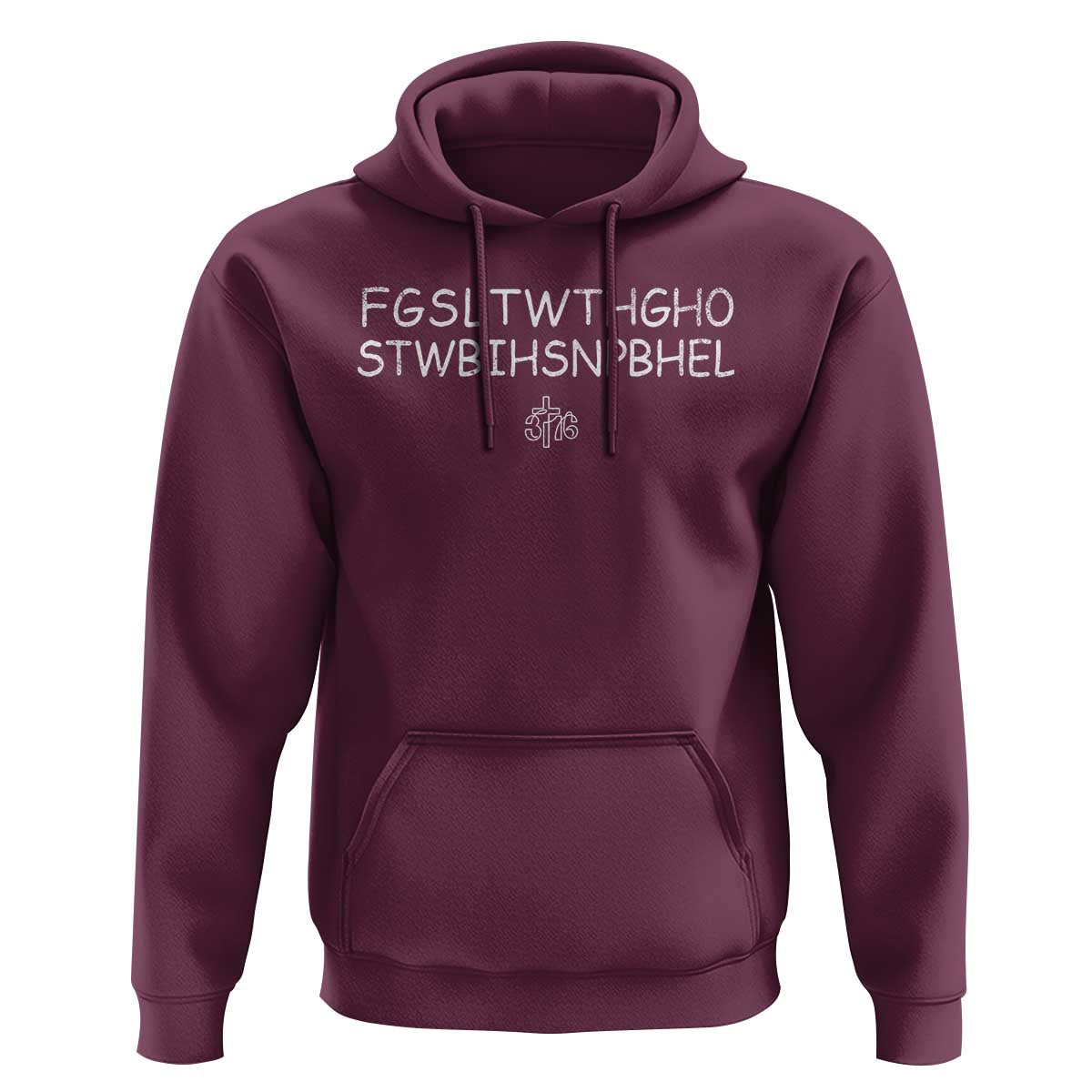 For God So Loved Hoodie John 316 Bible Verse FGSLTWTHGOB Cross Subtle Christian Acronym