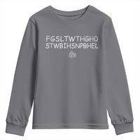 For God So Loved Youth Sweatshirt John 316 Bible Verse FGSLTWTHGOB Cross Subtle Christian Acronym