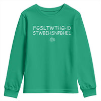 For God So Loved Youth Sweatshirt John 316 Bible Verse FGSLTWTHGOB Cross Subtle Christian Acronym