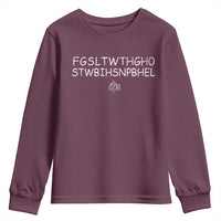 For God So Loved Youth Sweatshirt John 316 Bible Verse FGSLTWTHGOB Cross Subtle Christian Acronym