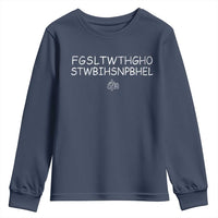 For God So Loved Youth Sweatshirt John 316 Bible Verse FGSLTWTHGOB Cross Subtle Christian Acronym