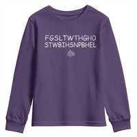For God So Loved Youth Sweatshirt John 316 Bible Verse FGSLTWTHGOB Cross Subtle Christian Acronym