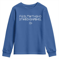 For God So Loved Youth Sweatshirt John 316 Bible Verse FGSLTWTHGOB Cross Subtle Christian Acronym