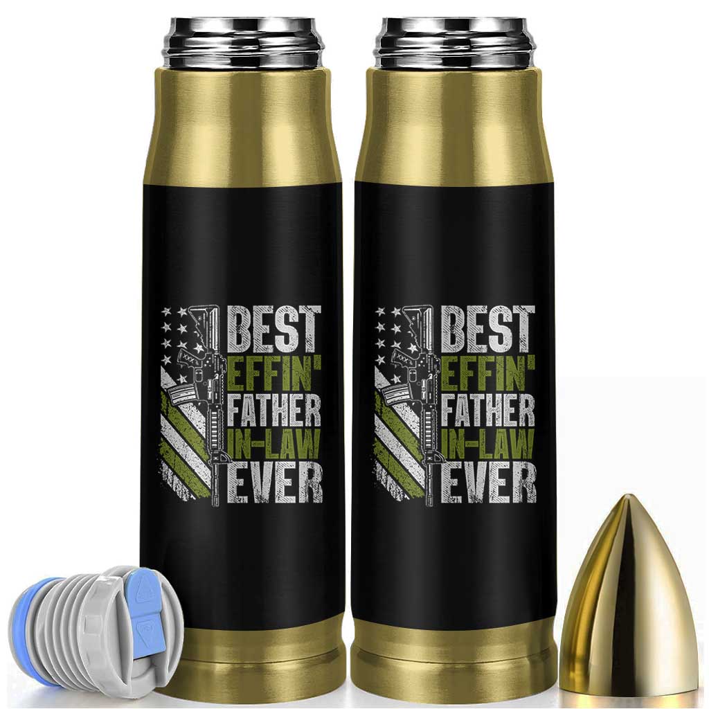 Best Effin’ Father In Law Ever Bullet Tumbler FIL Gun American Flag
