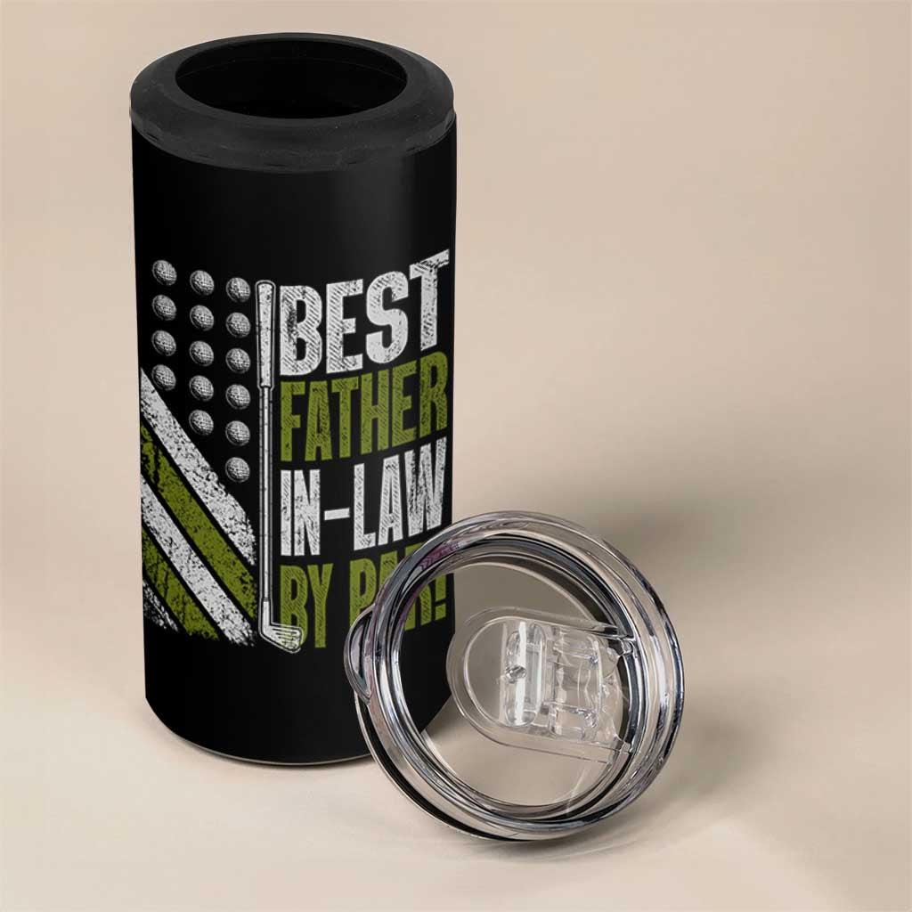 Father In Law Golf 4 in 1 Can Cooler Tumbler Best FIL By Par Fathers Day Gift for Golfers