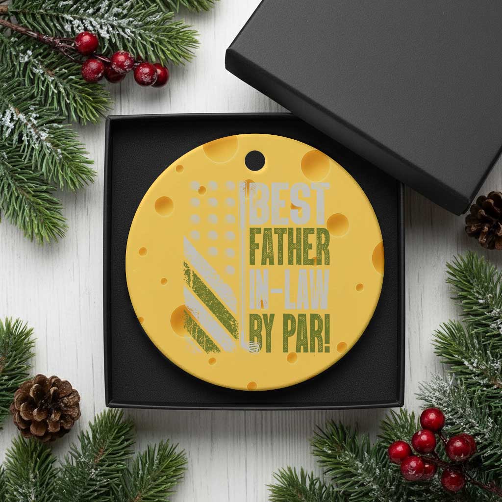 Father In Law Golf Ceramic Ornament Best FIL By Par Fathers Day Gift for Golfers