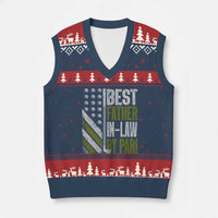 Father In Law Golf V-Neck Knit Sweater Vest Best FIL By Par Fathers Day Gift for Golfers