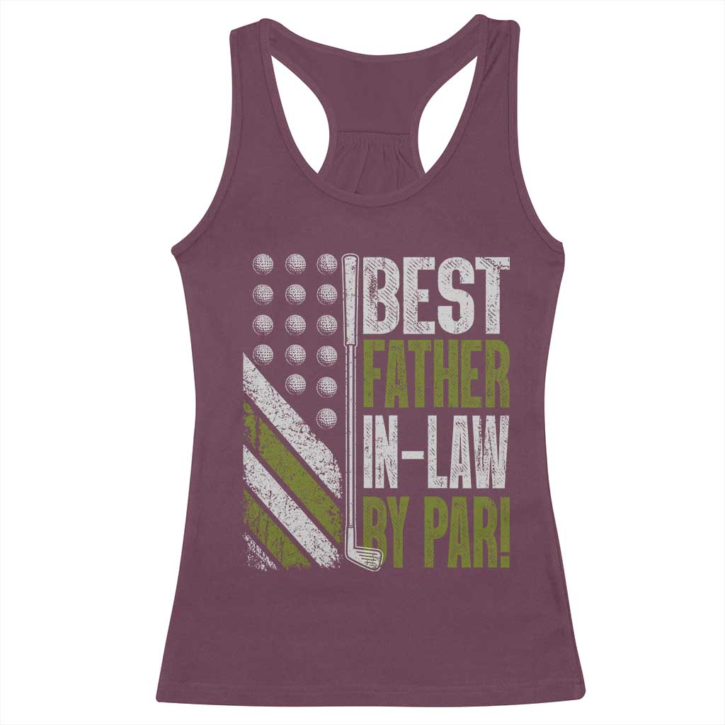 Father In Law Golf Racerback Tank Top Best FIL By Par Fathers Day Gift for Golfers