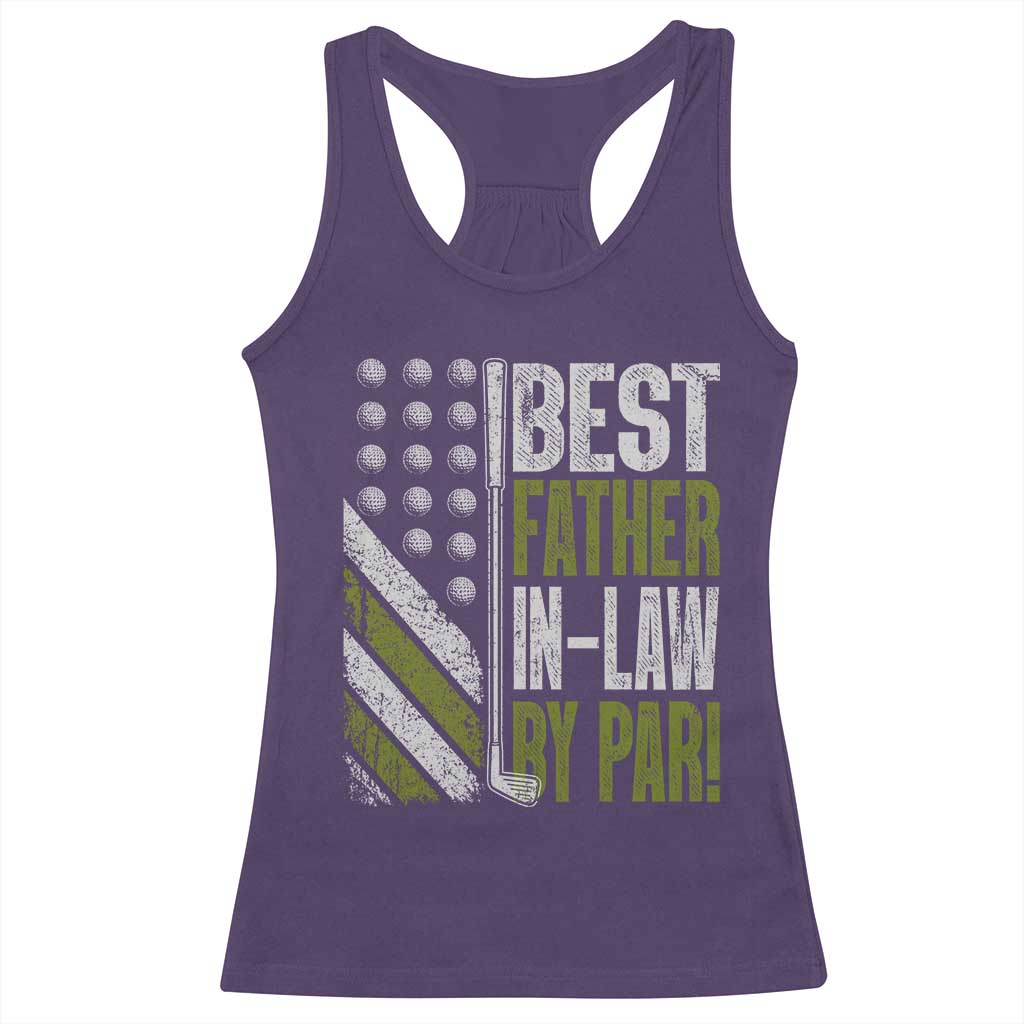 Father In Law Golf Racerback Tank Top Best FIL By Par Fathers Day Gift for Golfers
