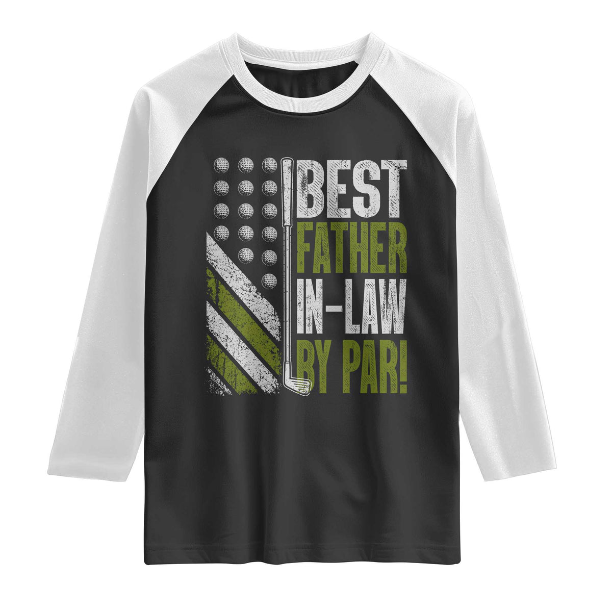 Father In Law Golf Raglan Shirt Best FIL By Par Fathers Day Gift for Golfers