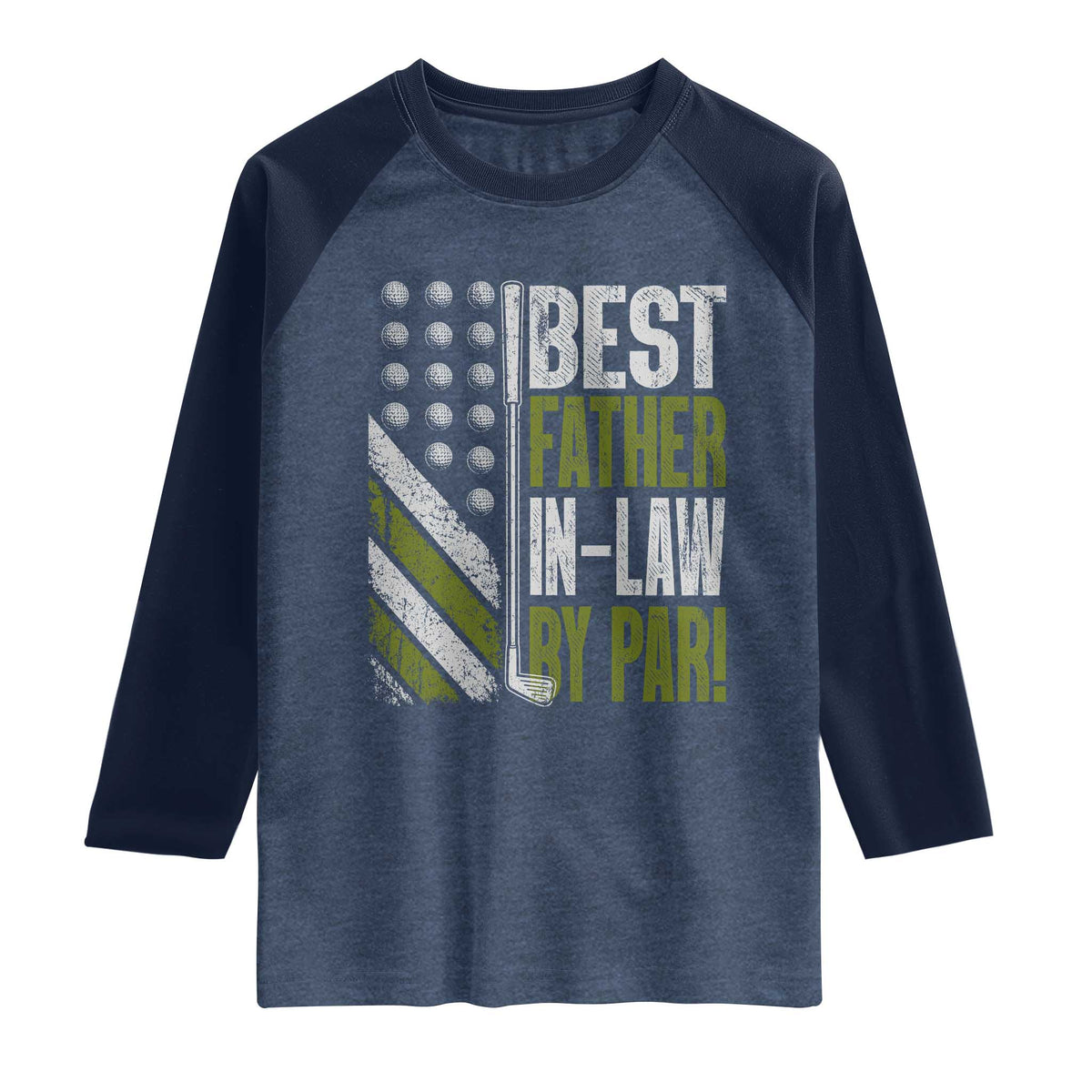 Father In Law Golf Raglan Shirt Best FIL By Par Fathers Day Gift for Golfers