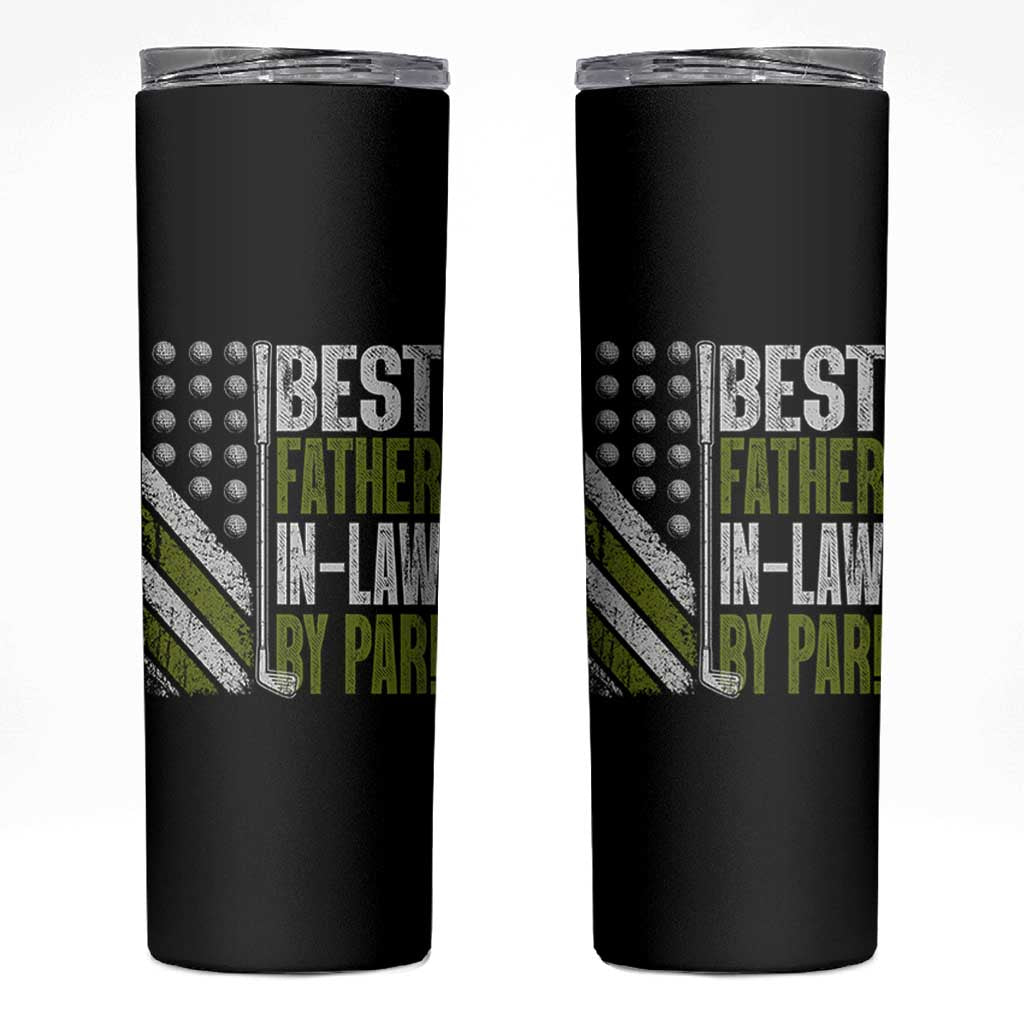 Father In Law Golf Skinny Tumbler Best FIL By Par Fathers Day Gift for Golfers