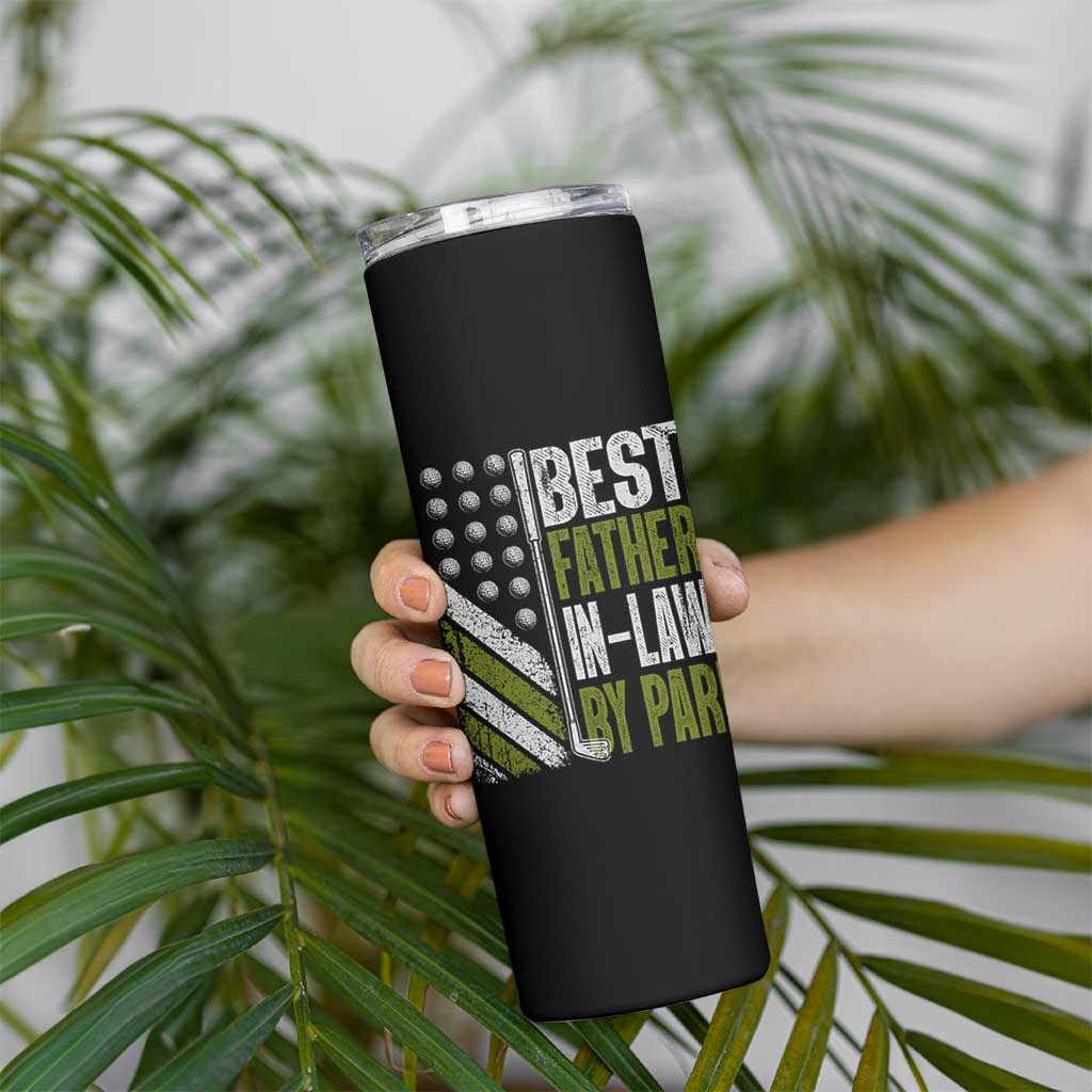 Father In Law Golf Skinny Tumbler Best FIL By Par Fathers Day Gift for Golfers