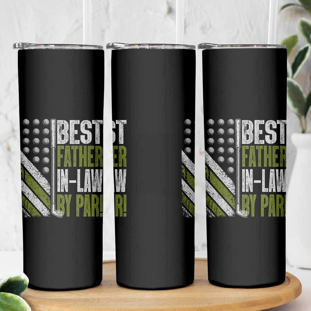 Father In Law Golf Skinny Tumbler Best FIL By Par Fathers Day Gift for Golfers