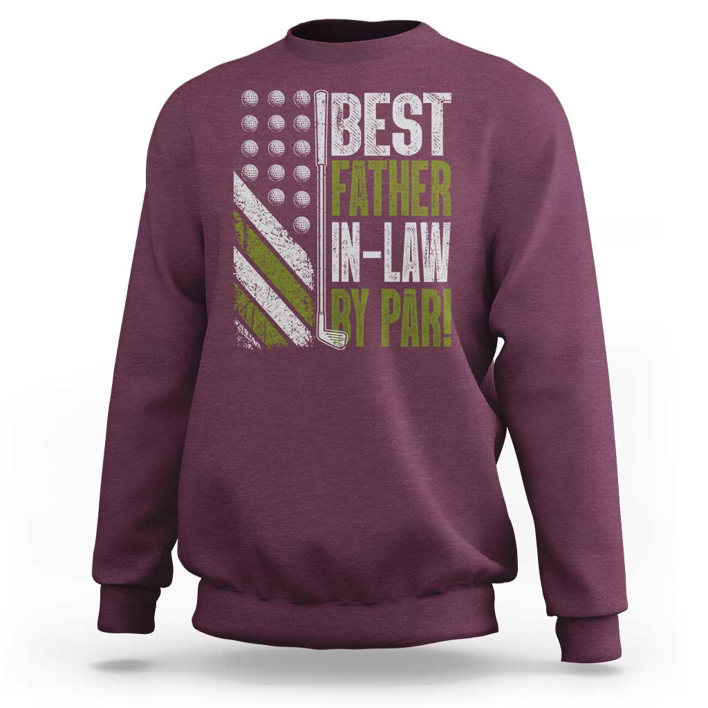 Father In Law Golf Sweatshirt Best FIL By Par Fathers Day Gift for Golfers
