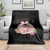Sweet Chapter 16 Birthday Throw Blanket Cherry Books 16th Birthday Gifts For Her Book Lover